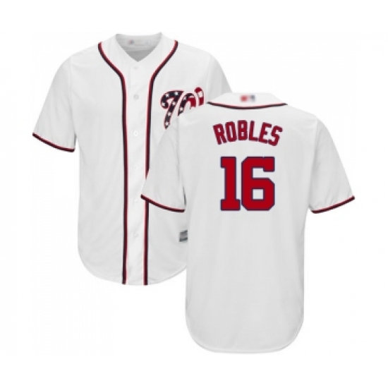 Men's Washington Nationals #16 Victor Robles Replica White Home Cool Base Baseball Jersey