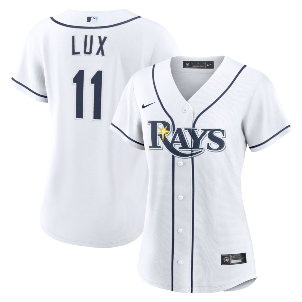 Women's Tampa Bay Rays Gavin Lux Nike White Home Replica Jersey - Ujersey