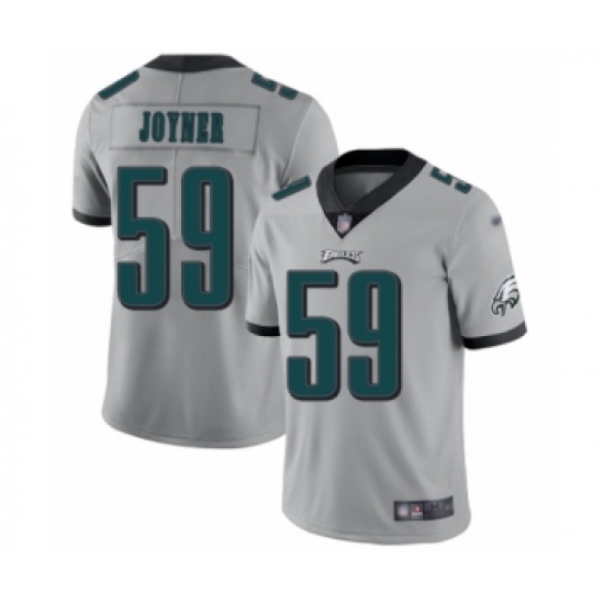 Men's Philadelphia Eagles #59 Seth Joyner Limited Silver Inverted Legend Football Jersey - Ujersey