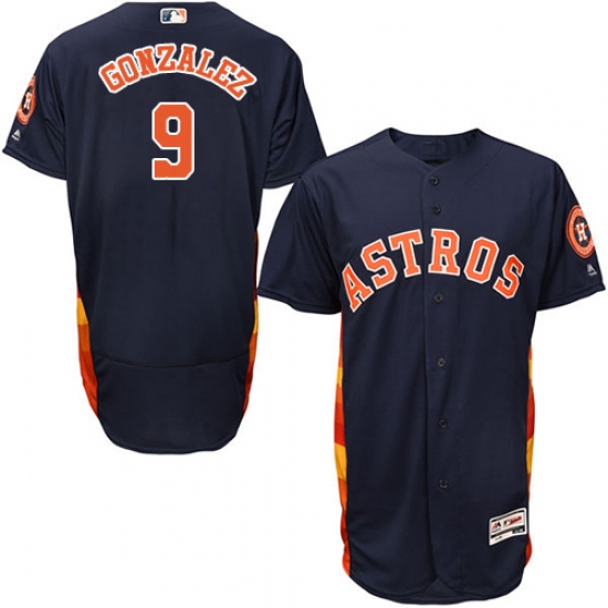 Men's Majestic Houston Astros #9 Marwin Gonzalez Navy Blue Flexbase Authentic Collection MLB Jersey - Ujersey