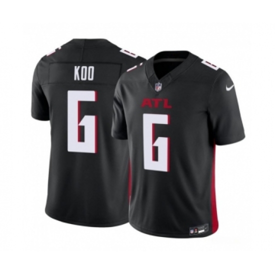 Men's Nike Atlanta Falcons #6 Younghoe Koo Black 2023 F.U.S.E. Vapor Untouchable Limited Football Stitched Jersey - Ujersey