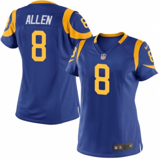 Women's Nike Los Angeles Rams #8 Brandon Allen Game Royal Blue Alternate NFL Jersey - Ujersey