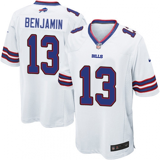 Men's Nike Buffalo Bills #13 Kelvin Benjamin Game White NFL Jersey - Ujersey