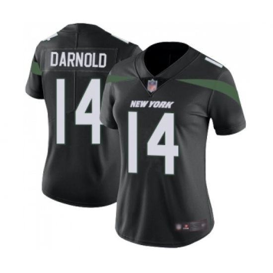 Women's New York Jets #14 Sam Darnold Black Alternate Vapor Untouchable Limited Player Football Jersey - Ujersey