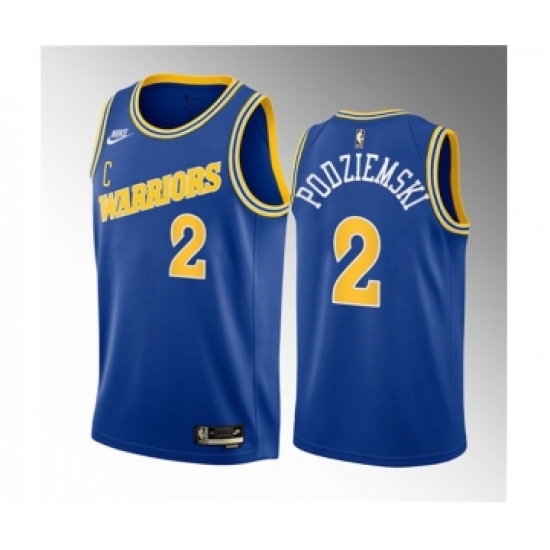 Men's Golden State Warriors #2 Brandin Podziemski Royal 2023 Draft Classic Edition Swingman Stitched Basketball Jersey - Ujersey
