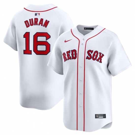 Men's Boston Red Sox #16 Jarren Duran White 2024 Home Limited Stitched Baseball Jersey - Ujersey