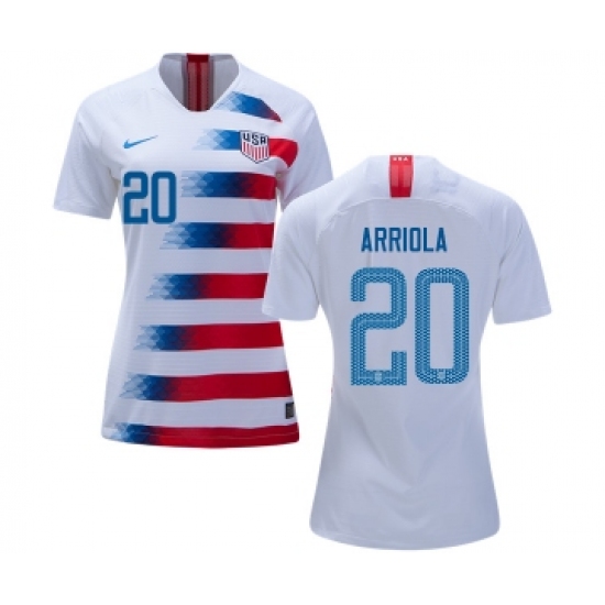 Women's USA #20 Arriola Home Soccer Country Jersey