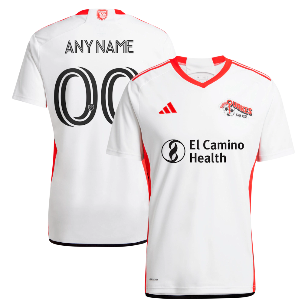 Men's San Jose Earthquakes adidas White 2025 The 50 Kit Replica Custom Jersey