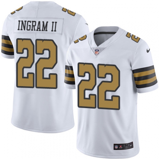 Men's Nike New Orleans Saints #22 Mark Ingram Limited White Rush Vapor Untouchable NFL Jersey - Ujersey