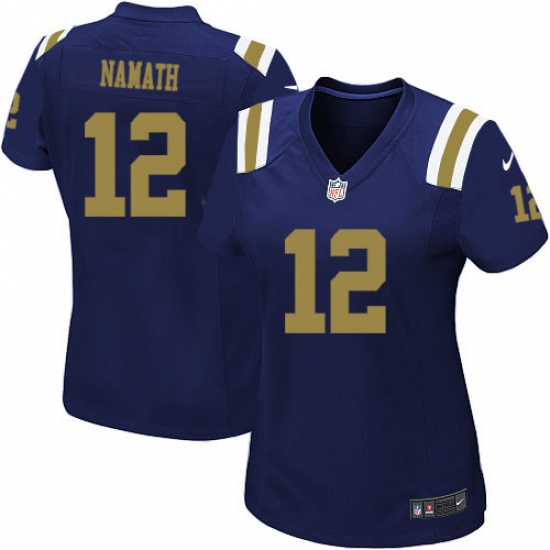 Women's Nike New York Jets #12 Joe Namath Limited Navy Blue Alternate NFL Jersey - Ujersey
