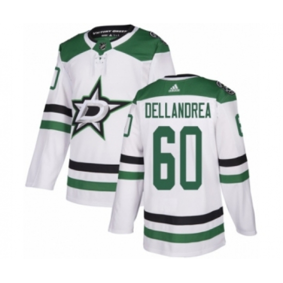 Men's Adidas Dallas Stars #60 Ty Dellandrea Authentic White Away NHL Jersey - Ujersey