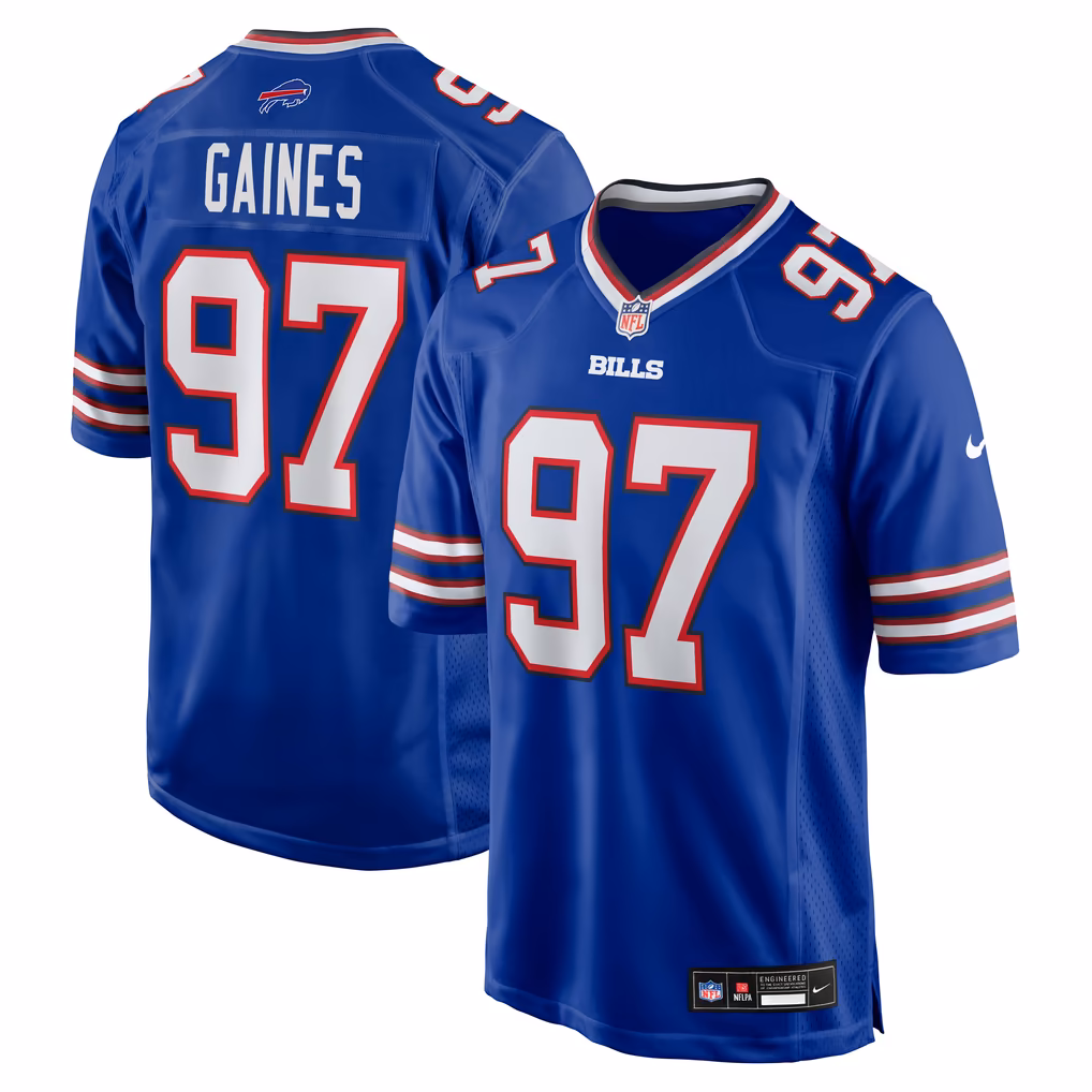 Men's Buffalo Bills Greg Gaines Nike Royal Team Game Jersey - U-jersey