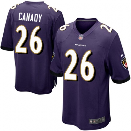 Men's Nike Baltimore Ravens #26 Maurice Canady Game Purple Team Color NFL Jersey - Ujersey