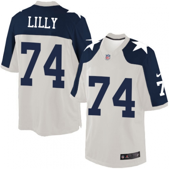 Men's Nike Dallas Cowboys #74 Bob Lilly Limited White Throwback Alternate NFL Jersey - Ujersey