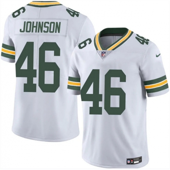 Men's Green Bay Packers #46 Amar Johnson White 2025 Vapor Untouchable Limited Football Stitched Jersey - Ujersey