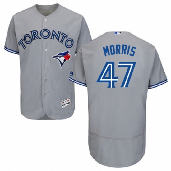 Men's Majestic Toronto Blue Jays #47 Jack Morris Grey Road Flex Base Authentic Collection MLB Jersey - Ujersey