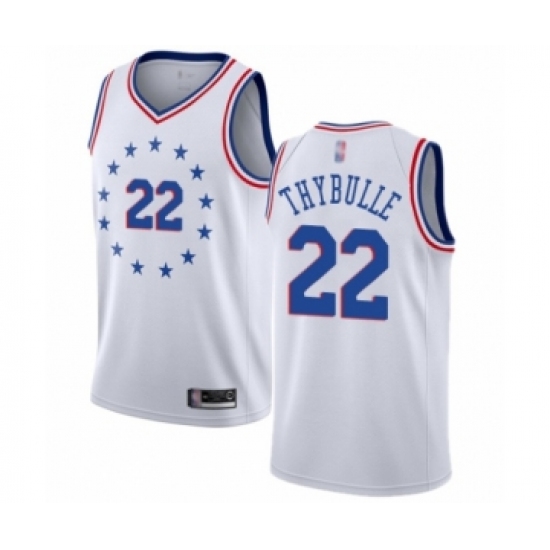 Women's Philadelphia 76ers #22 Mattise Thybulle White Swingman Jersey - Earned Edition - Ujersey