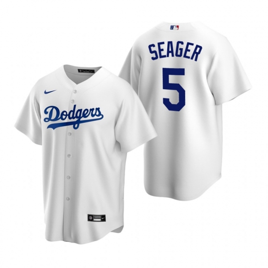 Men's Nike Los Angeles Dodgers #5 Corey Seager White Home Stitched Baseball Jersey - Ujersey