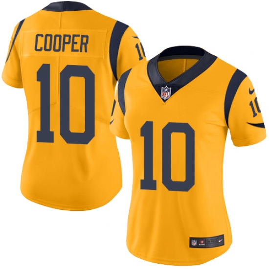 Women's Nike Los Angeles Rams #10 Pharoh Cooper Limited Gold Rush Vapor Untouchable NFL Jersey - Ujersey
