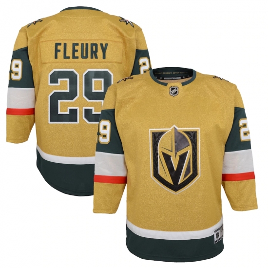 Youth Vegas Golden Knights #29 Marc-Andre Fleury Gold 2020-21 Alternate Premier Player Jersey - Ujersey