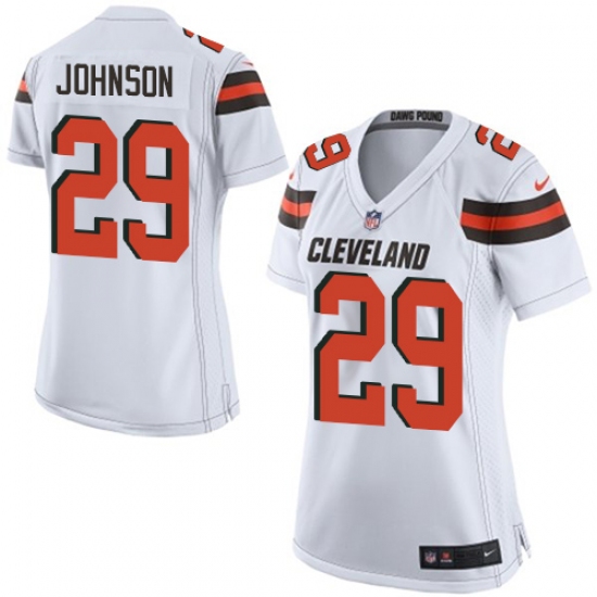Women's Nike Cleveland Browns #29 Duke Johnson Game White NFL Jersey - Ujersey