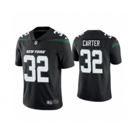 Men's New York Jets #32 Michael Carter 2021 Black Vapor Untouchable Limited Stitched Football Jersey - Ujersey