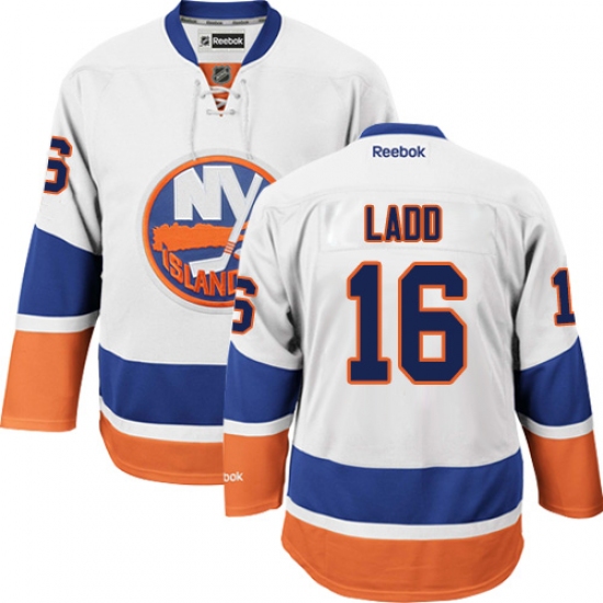 Youth Reebok New York Islanders #16 Andrew Ladd Authentic White Away NHL Jersey - Ujersey