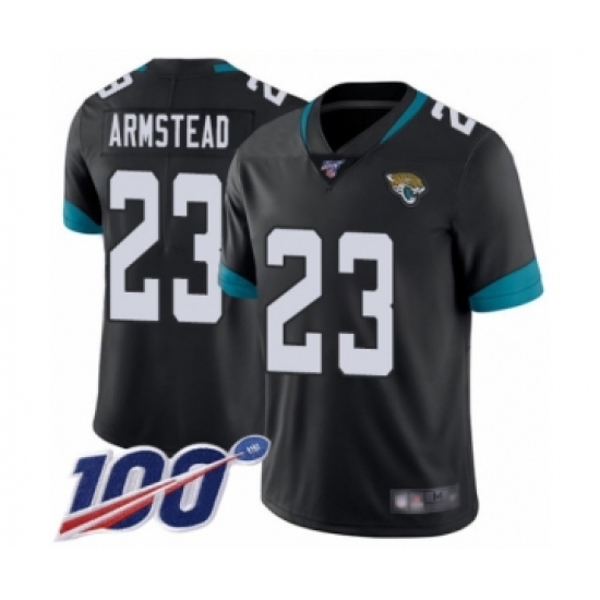 Men's Jacksonville Jaguars #23 Ryquell Armstead Black Team Color Vapor Untouchable Limited Player 100th Season Football Jersey - Ujersey