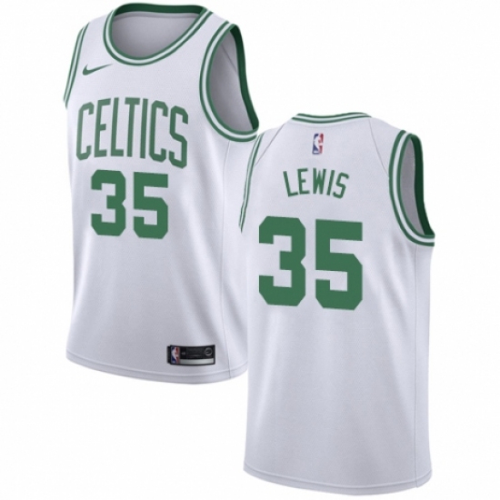 Men's Nike Boston Celtics #35 Reggie Lewis Swingman White NBA Jersey - Association Edition - Ujersey