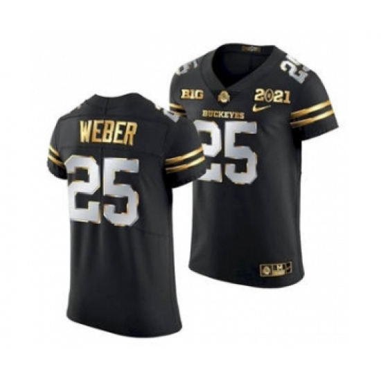 Men's Ohio State Buckeyes Mike Weber 2021 Football Playoff Black Gold Jersey - Ujersey
