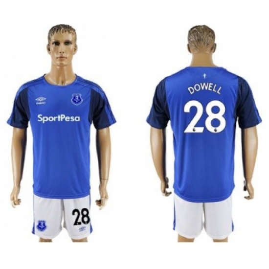 Everton #28 Dowell Home Soccer Club Jersey