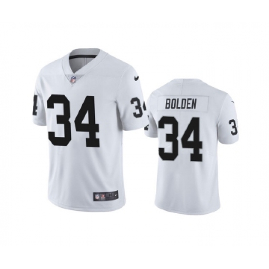 Men's Las Vegas Raiders #34 Brandon Bolden White Vapor Limited Stitched Jersey - Ujersey
