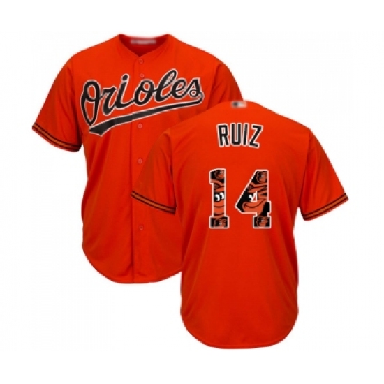 Men's Baltimore Orioles #14 Rio Ruiz Authentic Orange Team Logo Fashion Cool Base Baseball Jersey - Ujersey