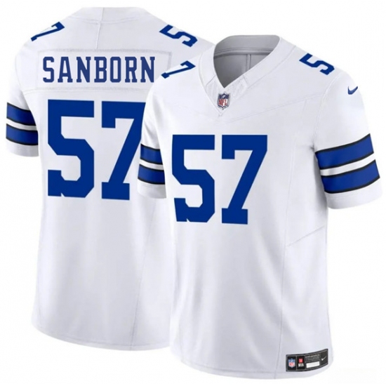 Men's Dallas Cowboys #57 Jack Sanborn White 2025 F.U.S.E. Vapor Untouchable Limited Football Stitched Jersey - Ujersey