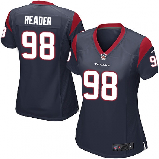 Women's Nike Houston Texans #98 D.J. Reader Game Navy Blue Team Color NFL Jersey - Ujersey