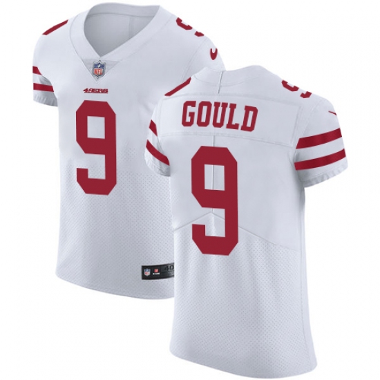 Men's Nike San Francisco 49ers #9 Robbie Gould White Vapor Untouchable Elite Player NFL Jersey - Ujersey