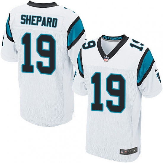 Men's Nike Carolina Panthers #19 Russell Shepard Elite White NFL Jersey - Ujersey