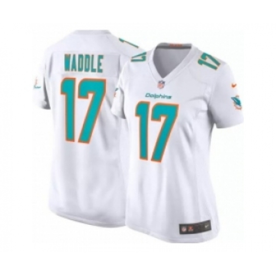 Women's Nike Miami Dolphins #17 Jaylen Waddle White Vapor Untouchable Stitched Jersey - Ujersey