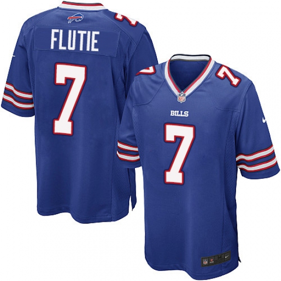 Men's Nike Buffalo Bills #7 Doug Flutie Game Royal Blue Team Color NFL Jersey - Ujersey