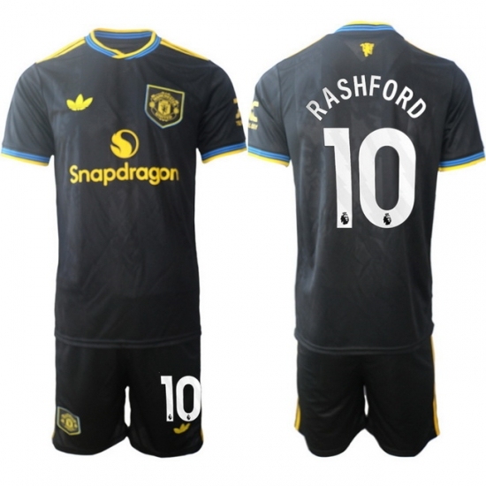 Men Manchester United 2026 Soccer Jerseys Black #10 RASHFORD
