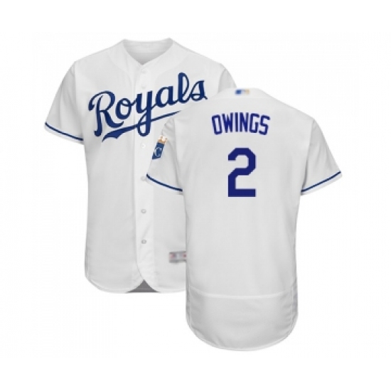 Men's Kansas City Royals #2 Chris Owings White Flexbase Authentic Collection Baseball Jersey - Ujersey