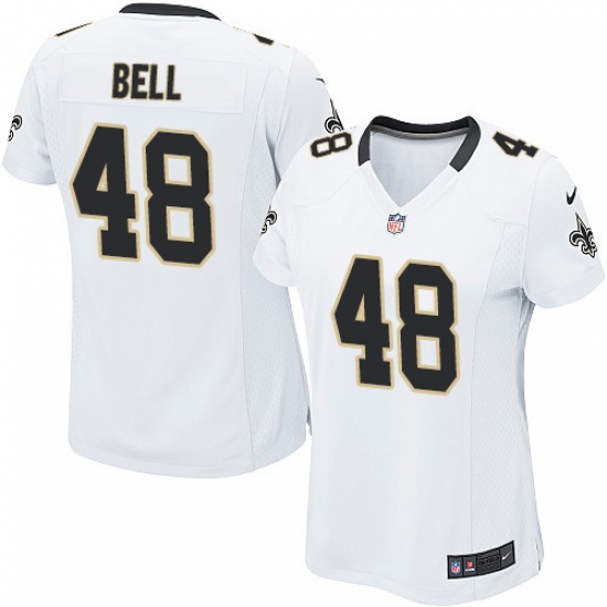 Women's Nike New Orleans Saints #48 Vonn Bell Game White NFL Jersey - Ujersey
