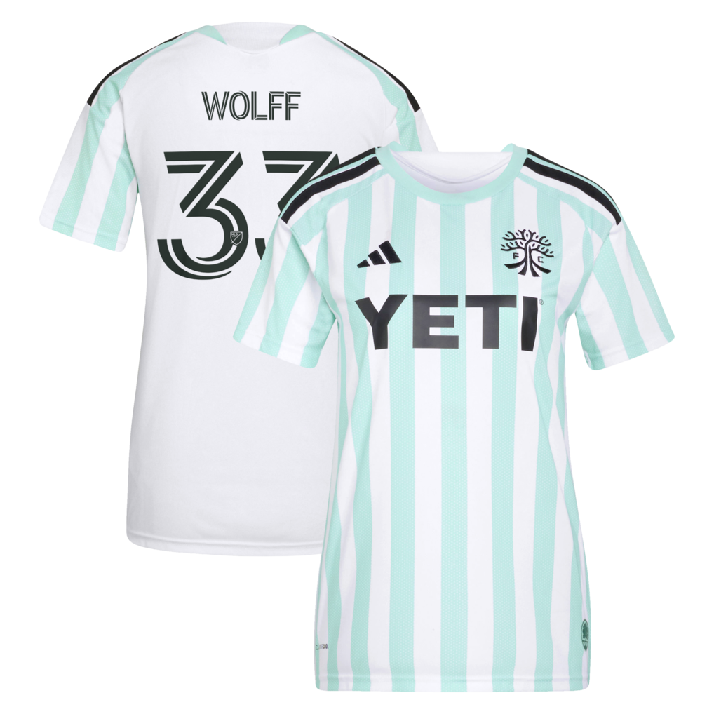 Women's Austin FC Owen Wolff adidas White 2026 The Rooted Kit Replica Jersey - Ujersey