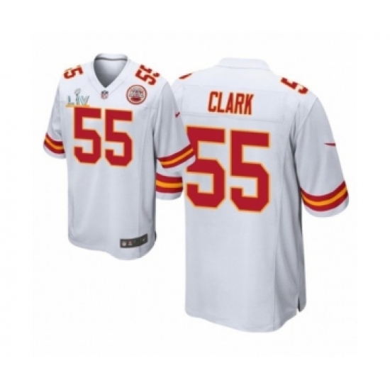 Youth Kansas City Chiefs #55  Frank Clark Game White 2021 Super Bowl LV Jersey - Ujersey
