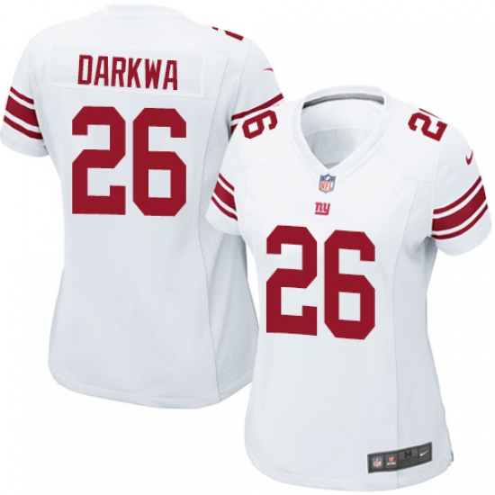 Women's Nike New York Giants #26 Orleans Darkwa Game White NFL Jersey - Ujersey