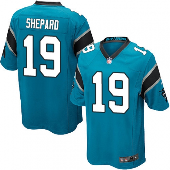 Men's Nike Carolina Panthers #19 Russell Shepard Game Blue Alternate NFL Jersey - Ujersey