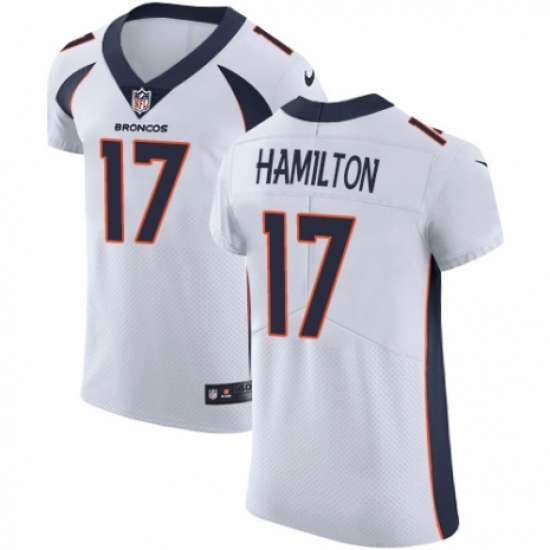 Men's Nike Denver Broncos #17 DaeSean Hamilton White Vapor Untouchable Elite Player NFL Jersey - Ujersey
