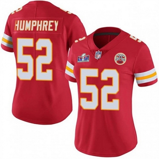 Women's Kansas City Chiefs #52 Creed Humphrey Red 2023 F U S E Vapor Untouchable Limited Stitched 2024 Super Bowl LVIII Jersey - Ujersey
