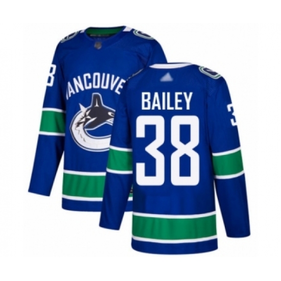 Youth Vancouver Canucks #38 Justin Bailey Authentic Blue Home Hockey Jersey - Ujersey