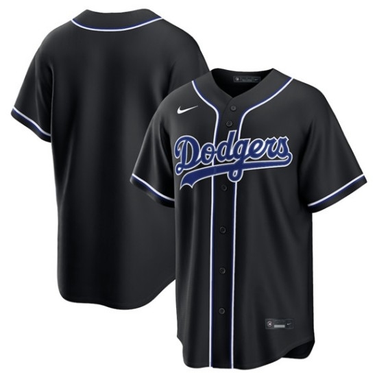Men's Los Angeles Dodgers Blank 2026 Black Out Stitched Baseball Jersey - Ujersey